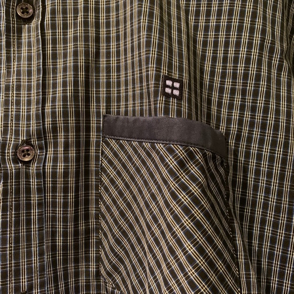 AAVA Blue Patterned Collar Button Up - Picture 2 of 3